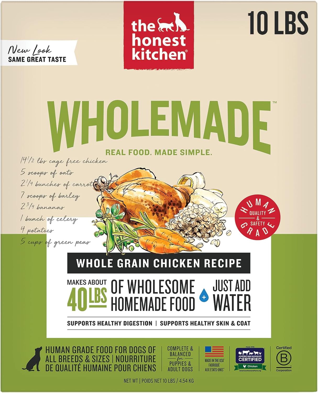 The Honest Kitchen, comida para perros de grado humano de grano ent...