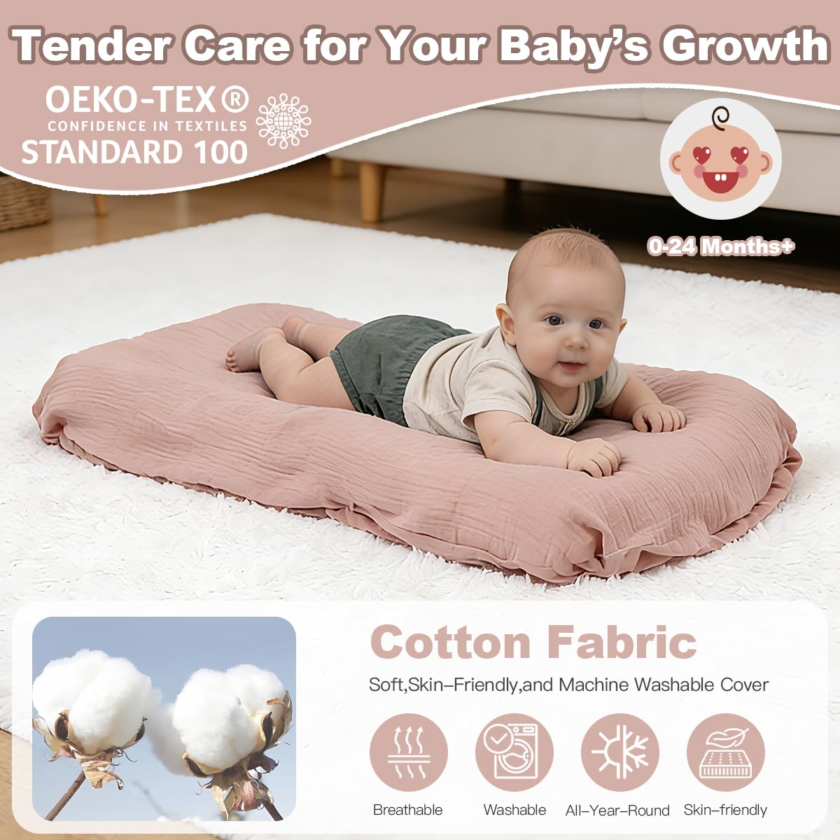 Infant Support Cushion - Baby Support Cushion for Newborn, 0-24 Mon...