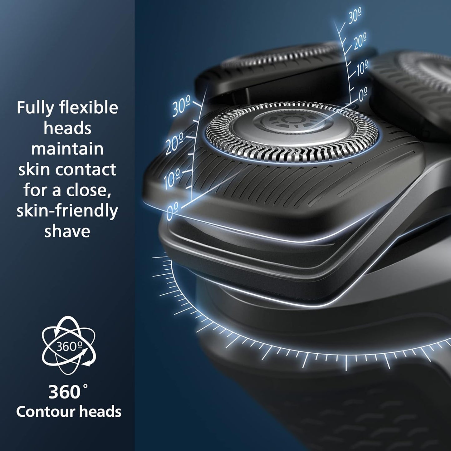 Philips Norelco Shaver 5400, afeitadora recargable en seco y húmedo con recortadora emergente, S5880/81