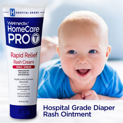 Welmedix Crema de alivio rápido para sarpullido de pañales con óxid...