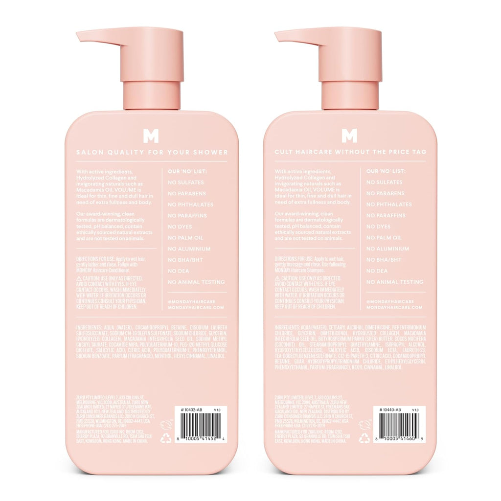 MONDAY HAIRCARE Juego de Champú + Acondicionador de Volumen (2 unid...
