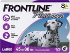 FRONTLINE Plus Tratamiento contra pulgas y garrapatas para perros g...