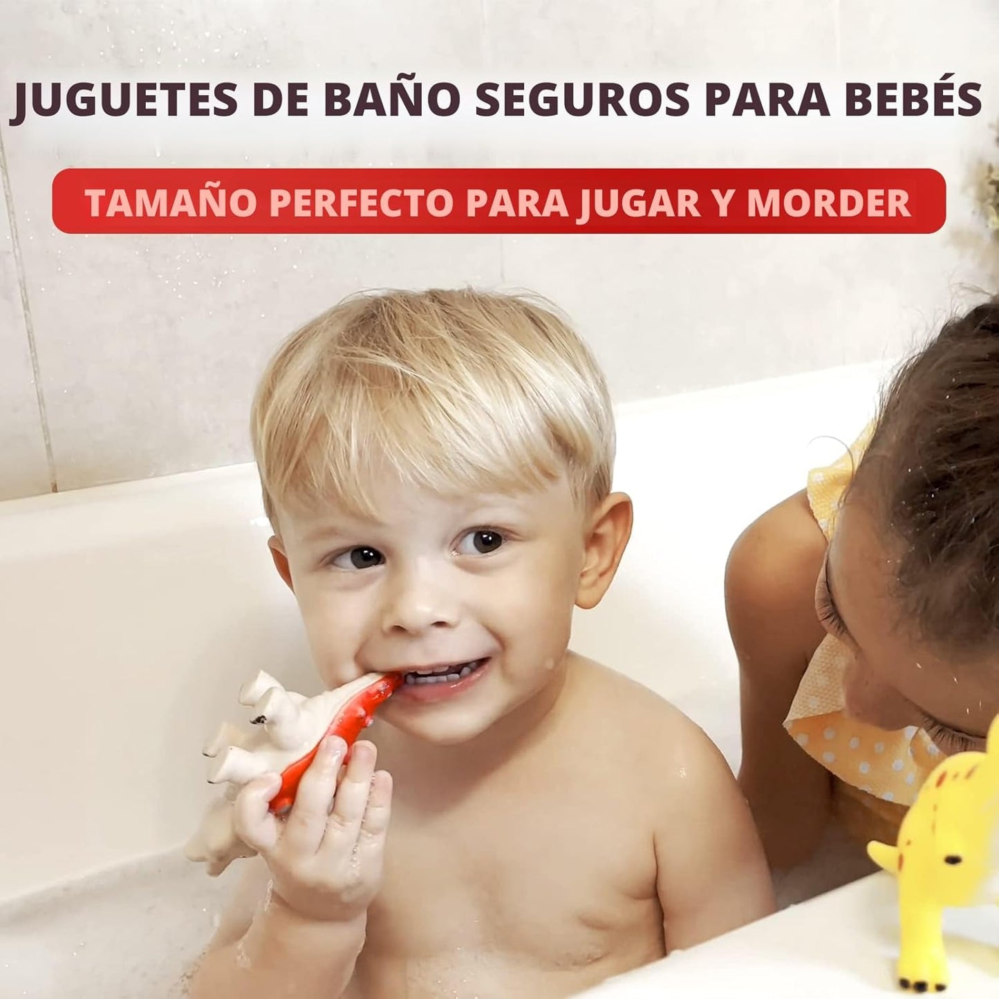 Hely Cancy Juguetes de baño de dinosaurio para niños pequeños, sin...