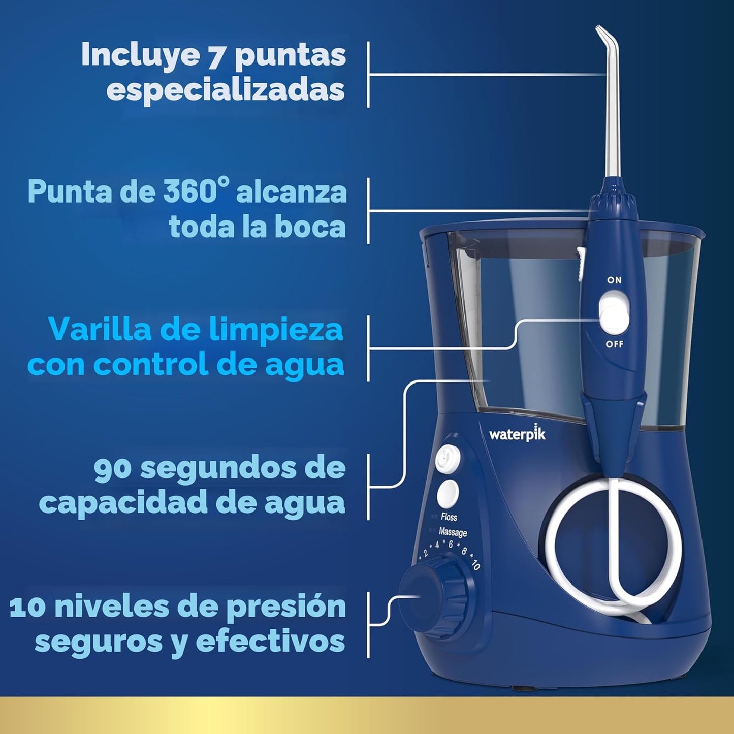 Waterpik Aquarius - Irrigador de agua para limpieza dental, encías,...