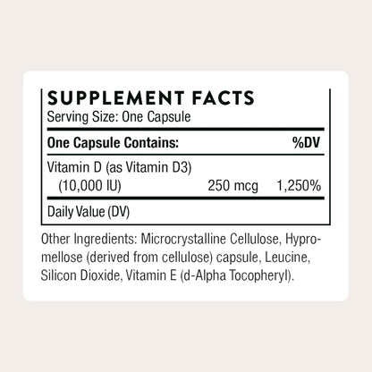 Suplemento alimenticio con vitamina D-10,000 y vitamina D3 (10,000...