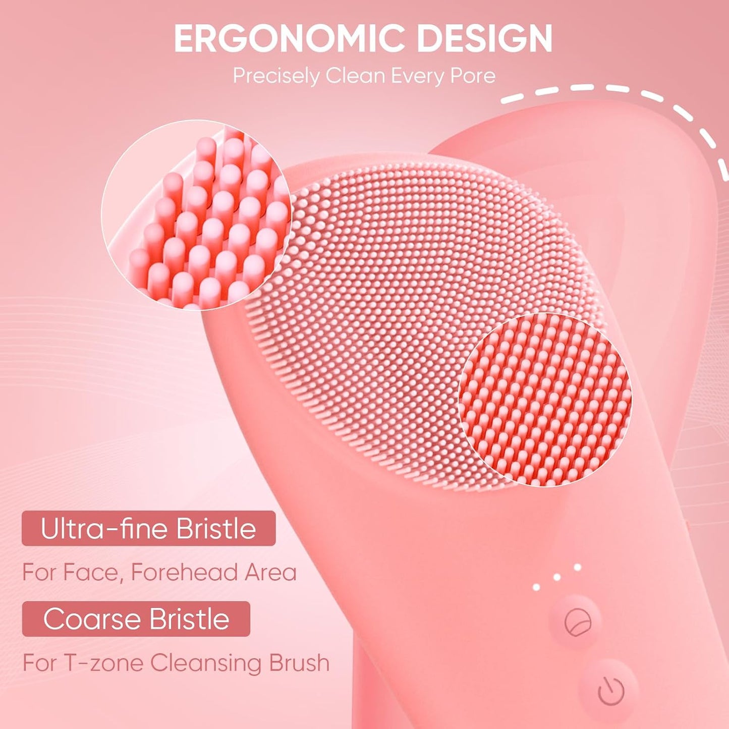 Stepcare Cepillo facial de silicona recargable 2 en 1, cepillo de l...