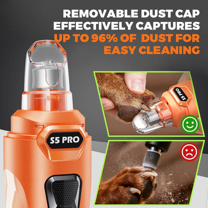 Whisper - Molinillo de uñas silencioso para perros, seguro y sin es...