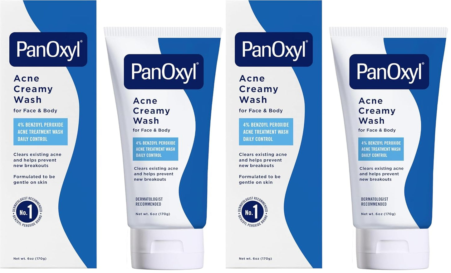 PanOxyl Crema de lavado cremosa antimicrobiana hidratante contra el...