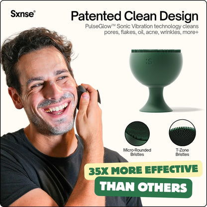 Sxnse Limpiador facial de silicona Palm - Cepillo de limpieza facia...