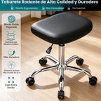 YUNSCEND Taburete rodante con ruedas, asiento contorneado de 16.5"...