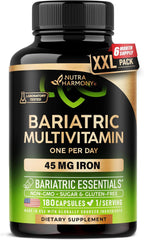 Multivitamínico bariátrico - Suplementos de hierro de 45 mg - Fabri...