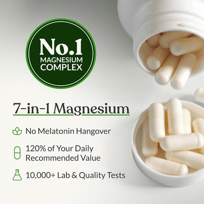 BIOptimizers Suplemento innovador de magnesio con 500 mg - 7 formas...