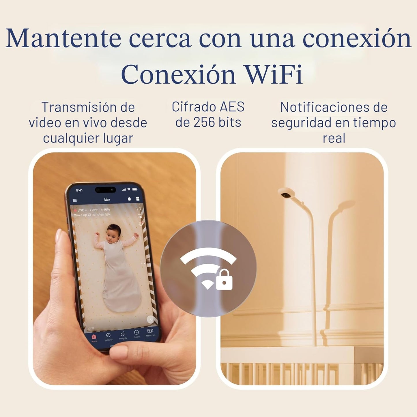 Nanit Monitor de bebé profesional inteligente - Cámara y montaje en...