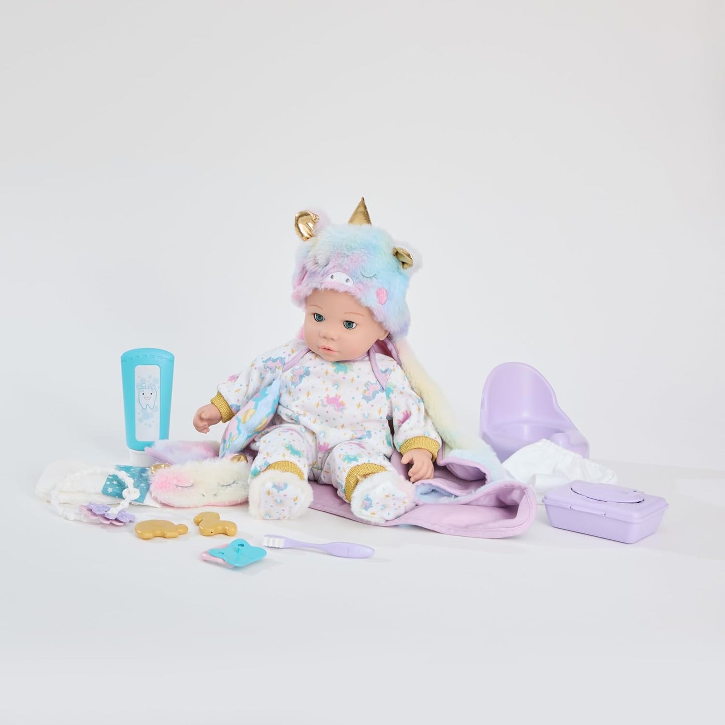 Madame Alexander Set de Juego Deluxe de Muñeca Bebé Unicornio Sweet...