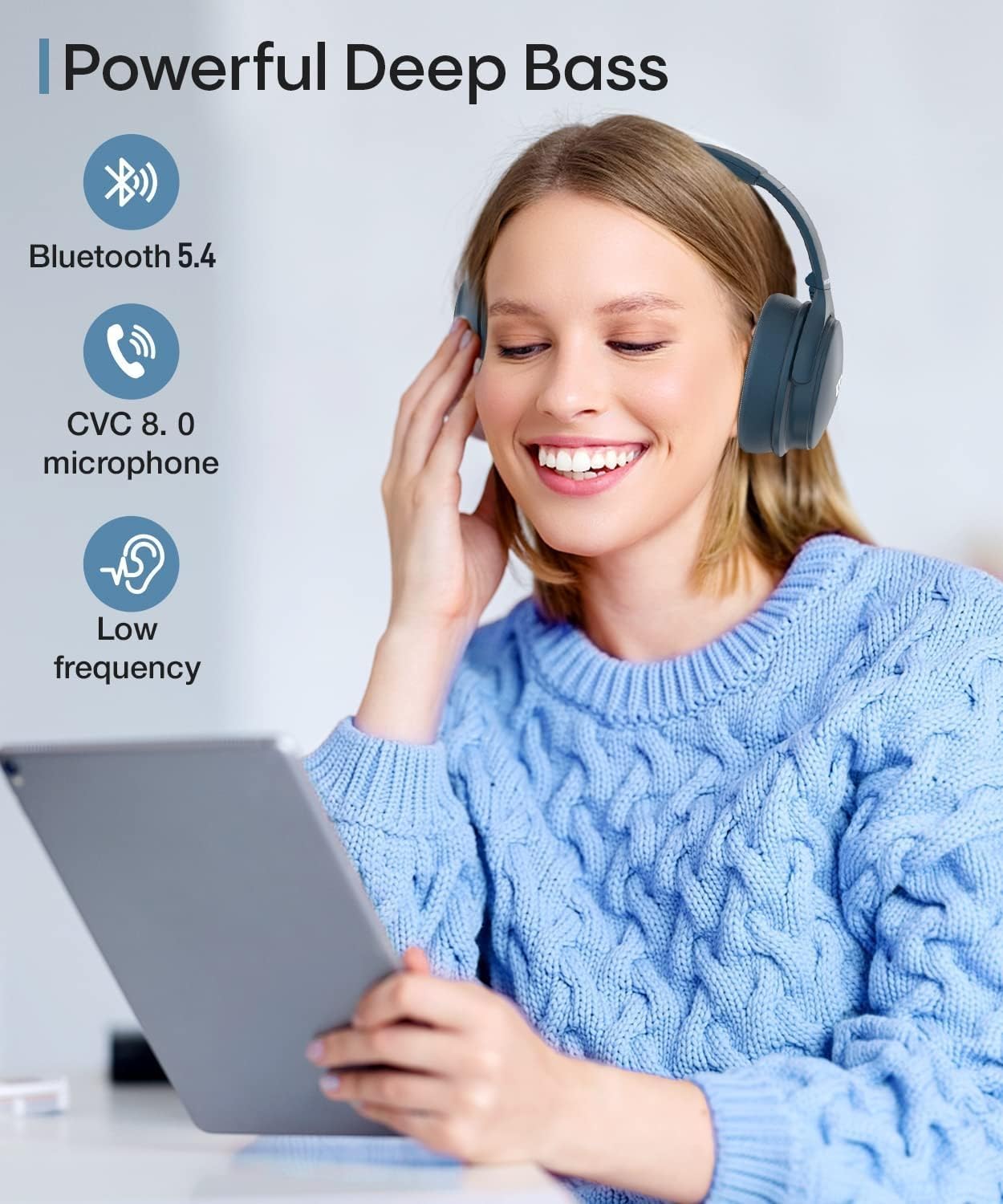 INFURTURE - Auriculares sobre la oreja con cancelación activa de ru...