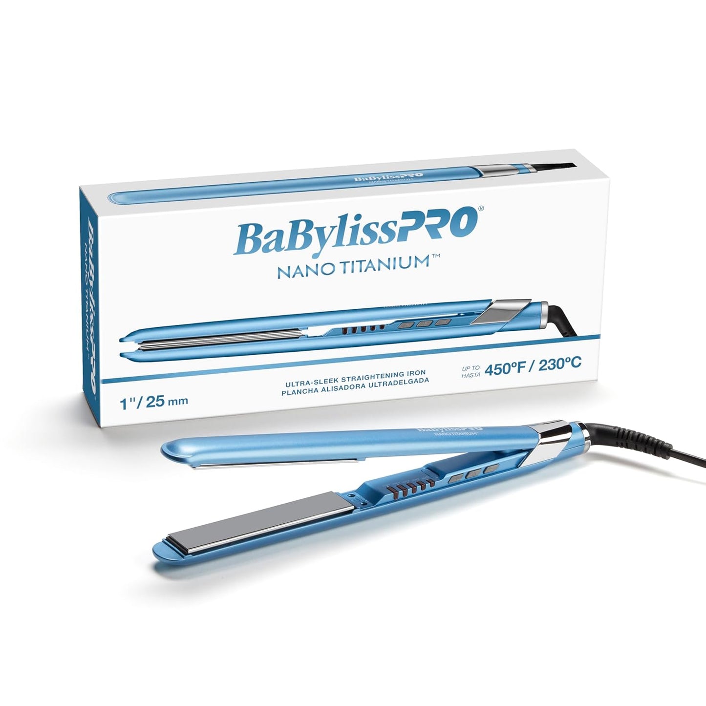 BabylissPRO Nano Titanium Ultra-Sleek Hair Straightener, Flat Iron...