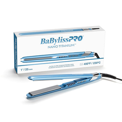 BabylissPRO Nano Titanium Ultra-Sleek Hair Straightener, Flat Iron...