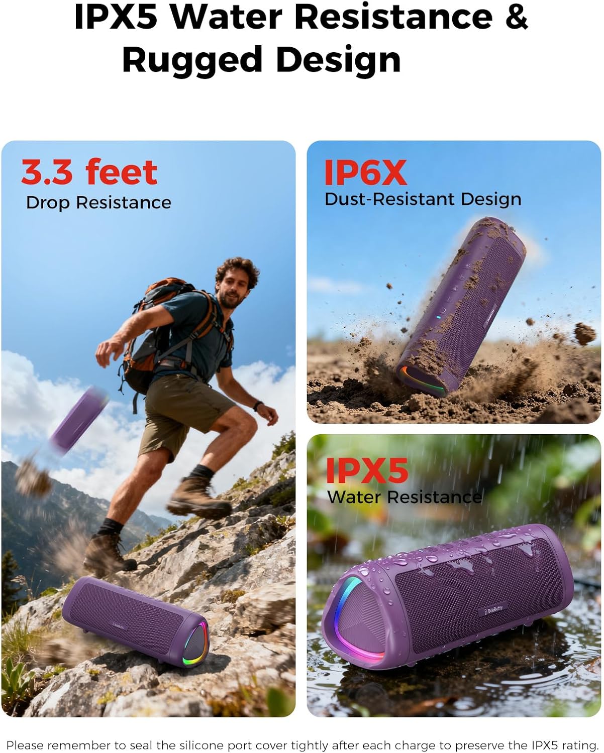 BolaButty Altavoz Bluetooth con sonido HD, inalámbrico portátil, IP...