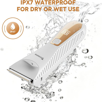 TEENOVA Pubic &amp; Body Hair Trimmer para hombres, afeitadora eléc...