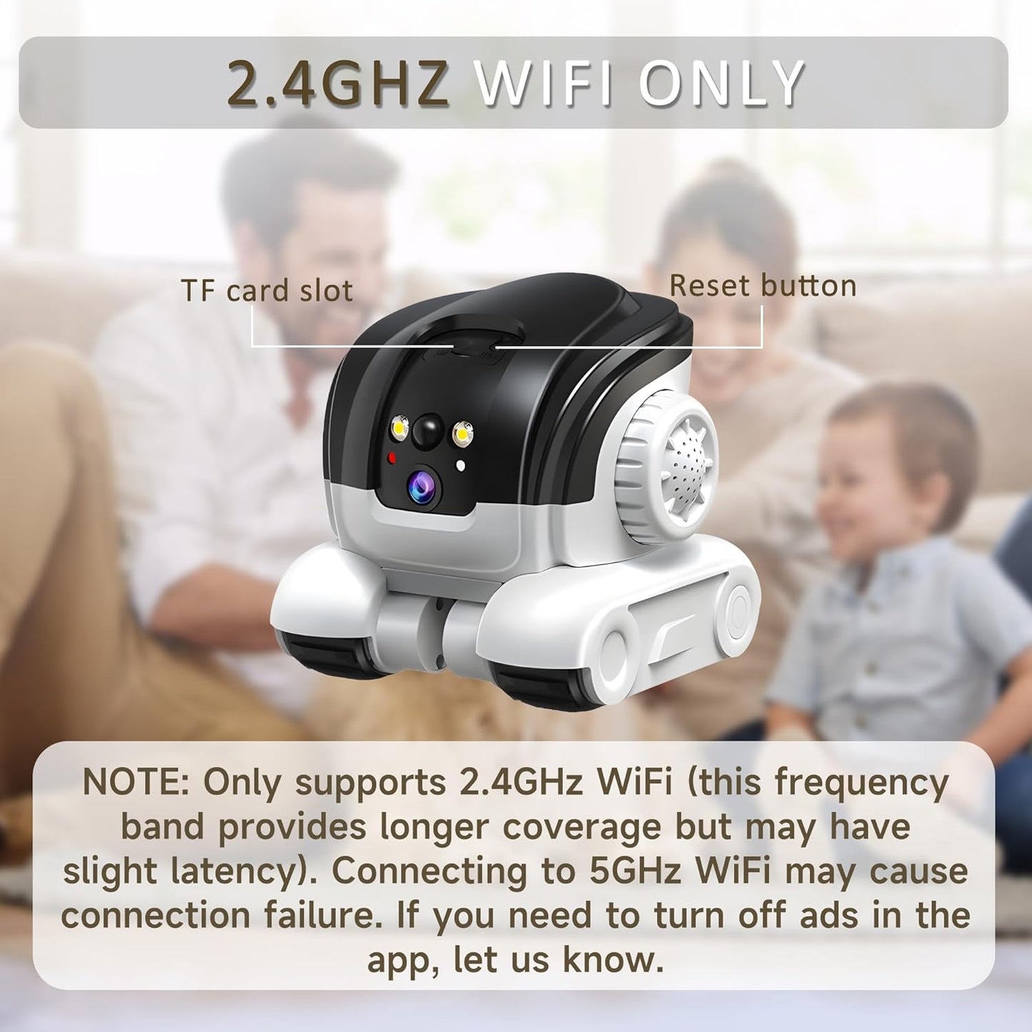 Cámara para mascotas, robot móvil 1080P para interiores con aplicac...