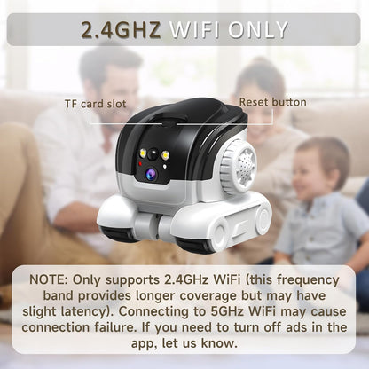 Cámara para mascotas, robot móvil 1080P para interiores con aplicac...