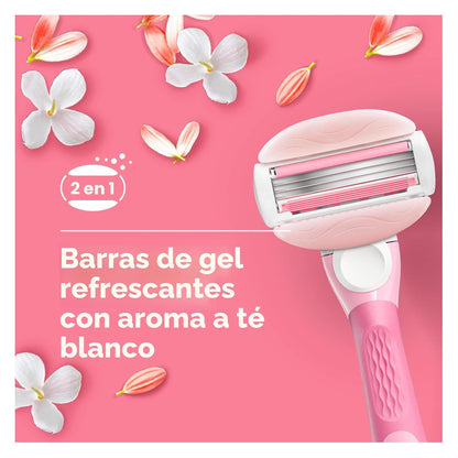 Gillette Venus ComfortGlide - Rastrillo de afeitar para mujer, té b...