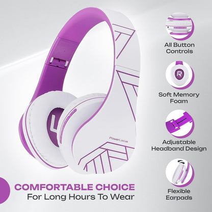 PowerLocus Auriculares Bluetooth sobre la oreja, auriculares inalám...