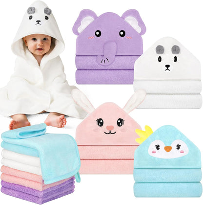 CandyHome Juego de 12 toallas de baño para bebés y niños pequeños,...