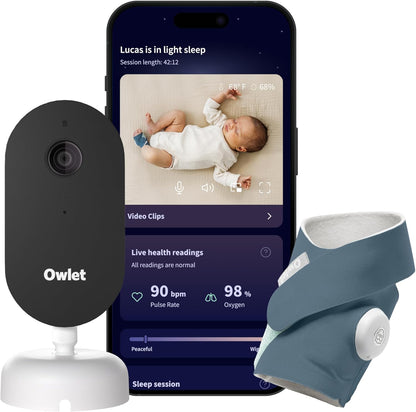 Paquete todo en uno de monitor inteligente para bebés Owlet Dream D...