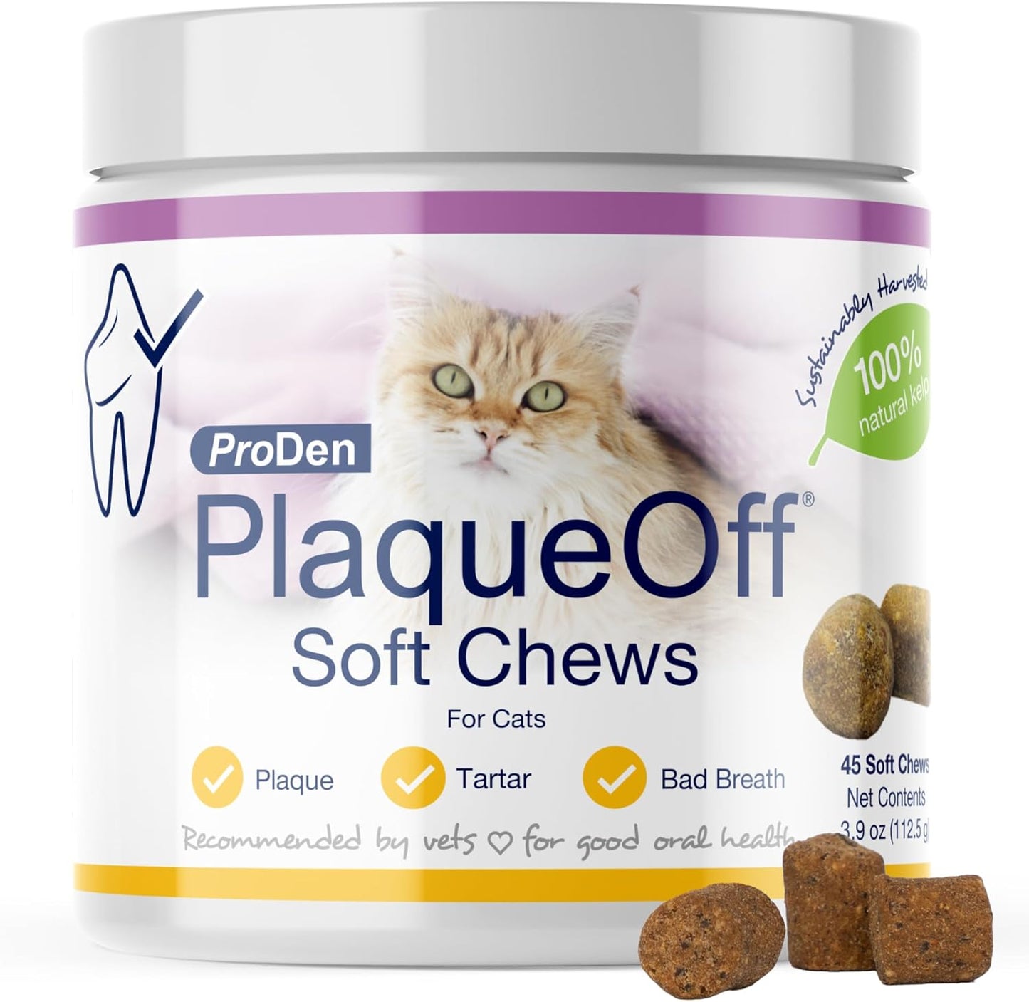 Masticables blandas ProDen PlaqueOff con kelp natural - para gatos...