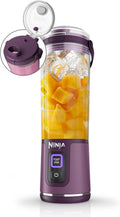 Ninja BC151PR Blast - Licuadora portátil, inalámbrica, recipiente d...