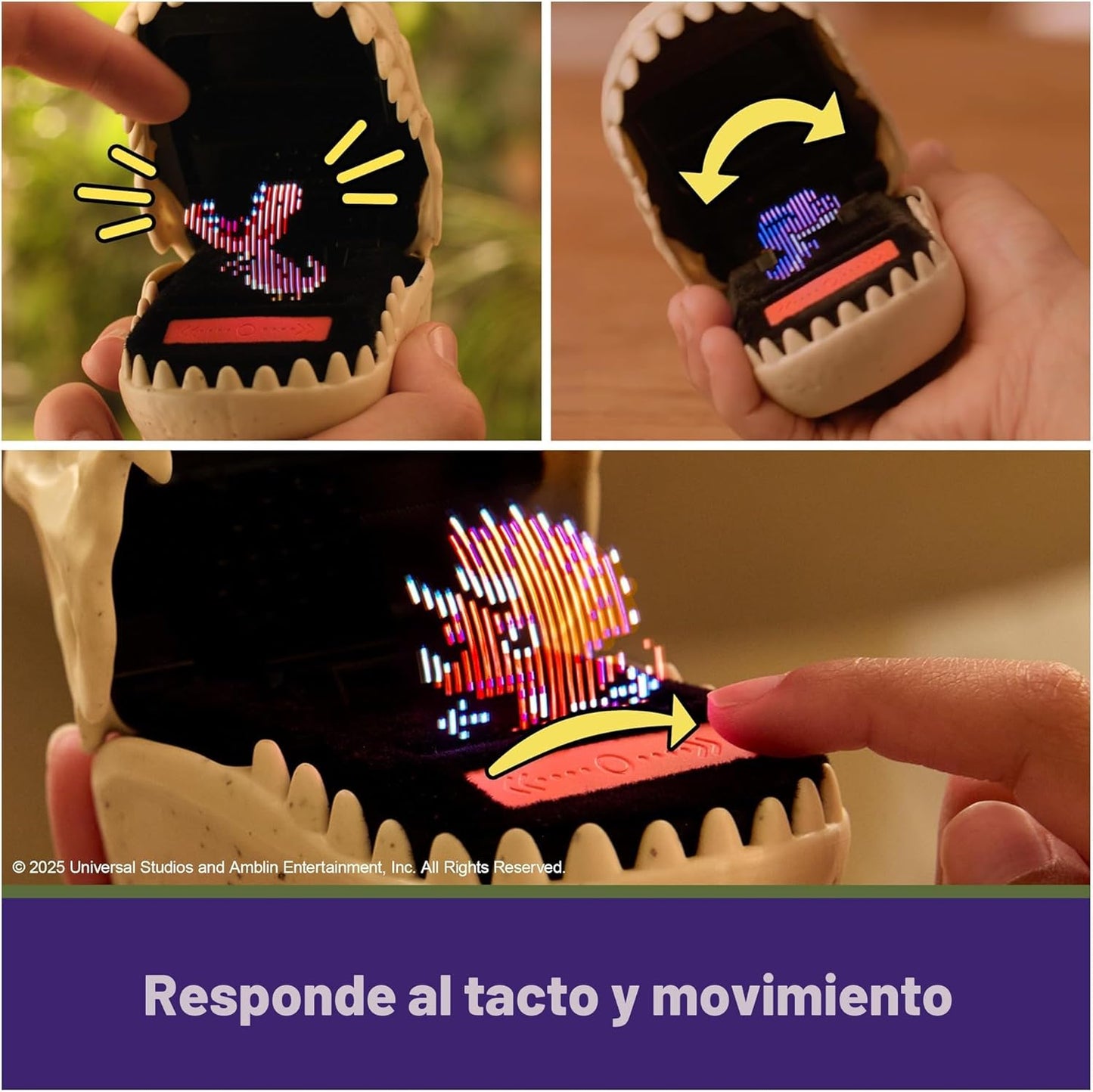 BITZEE, Jurassic World - Juguete interactivo de dinosaurio con 25 d...