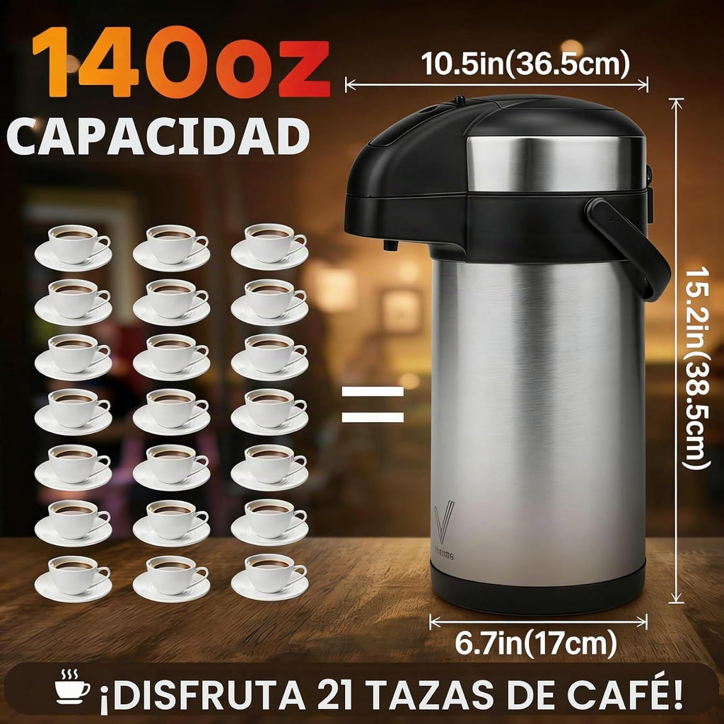 Airpot - Dispensador de café con bomba \u2013 Jarra de café aislada...