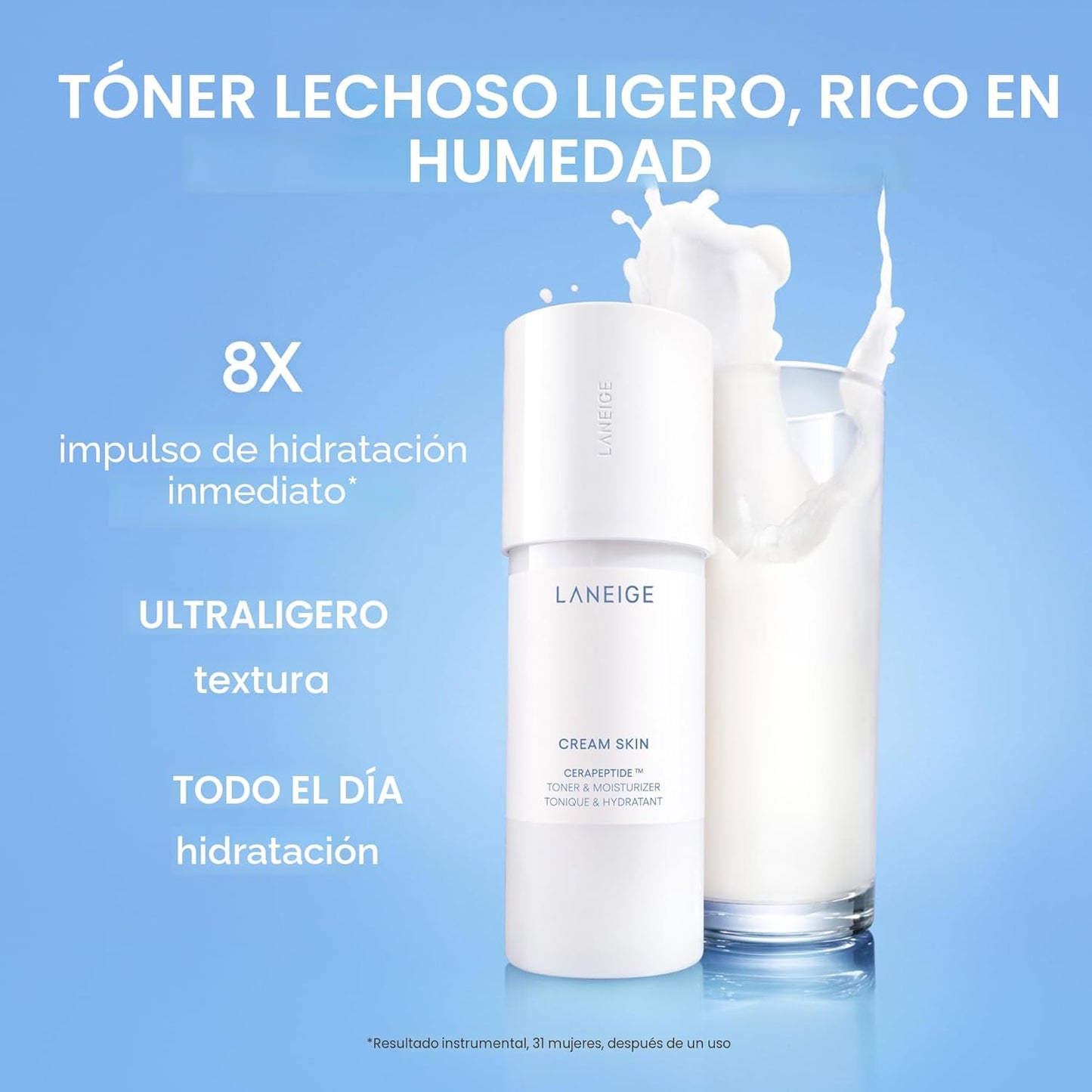 LANEIGE Crema Hidratante Water Bank Azul con Ácido Hialurónico: Cre...
