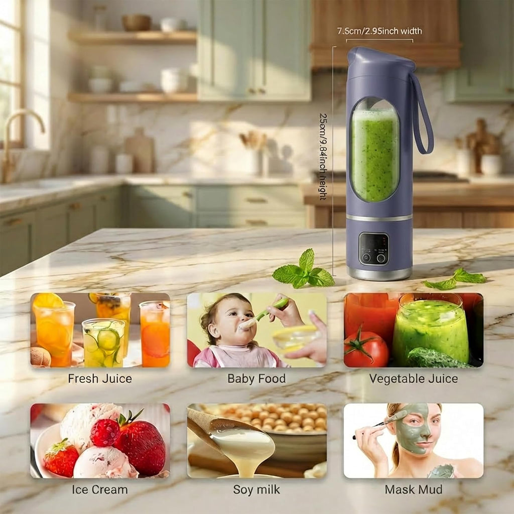 Licuadora personal, exprimidor personal conveniente (púrpura) | 12-...