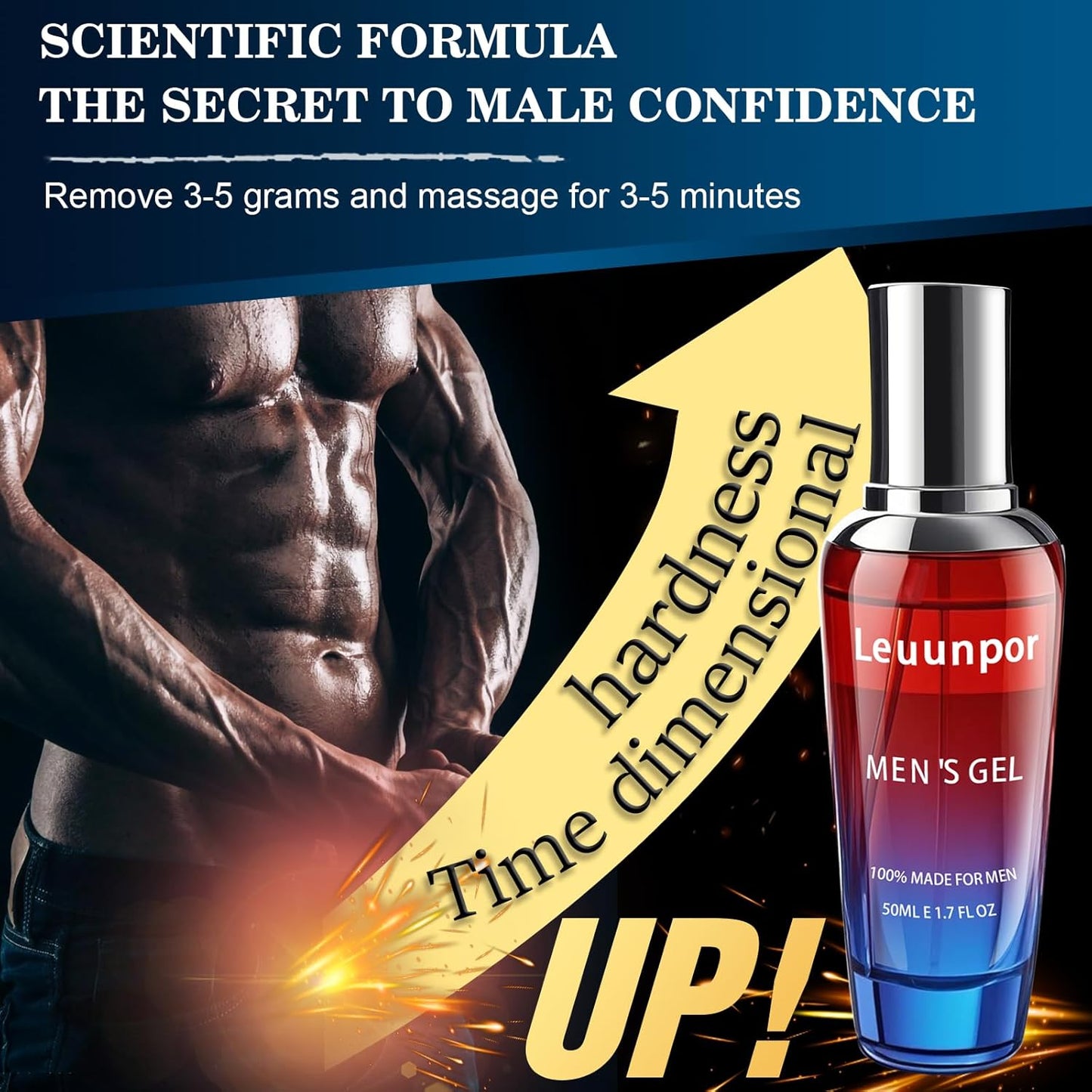 Gel de cuidado íntimo para hombre, crema de masaje cálida y hormigu...