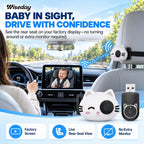 Wiseday Cámara de coche de bebé 2 en 1 y adaptador inalámbrico CarP...