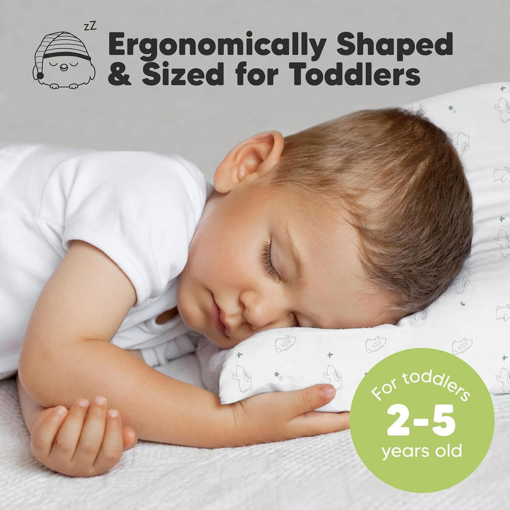 KeaBabies Pack de 2 almohadas para niños pequeños de 13x18 - Almoha...
