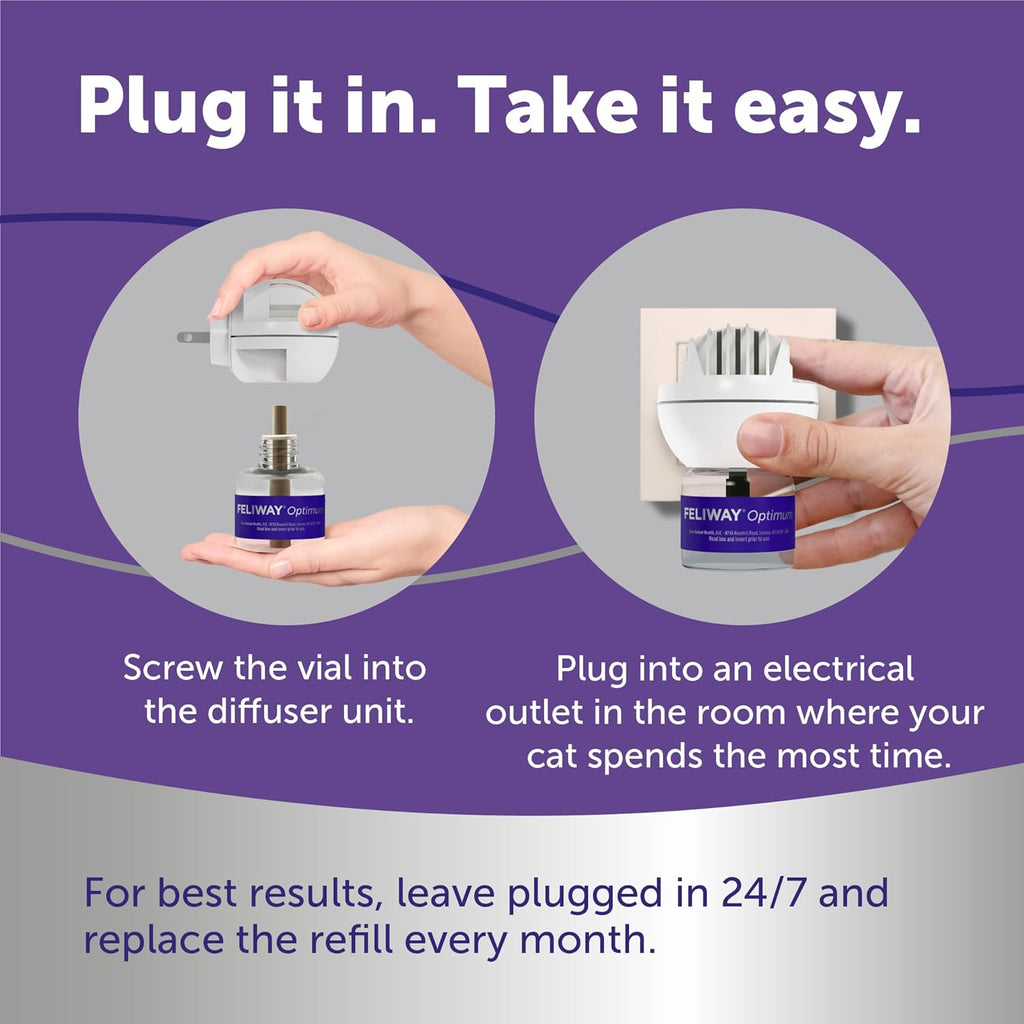 FELIWAY Optimum - Kit difusor calmante para gatos \u2013 Soporte av...