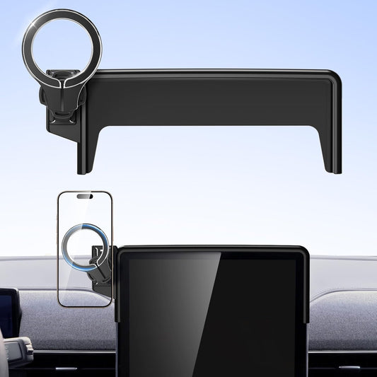 pop-tech Soporte magnético para automóvil compatible con Ford Mustang Mach-E 2021-2025, soporte de teléfono celular con imanes fuertes para MagSafe, accesorios para automóviles, soporte móvil para