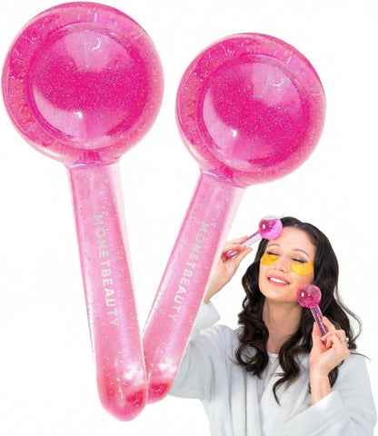 MonétBeauty Globos de Hielo para el Rostro, Seguros para Congelador...