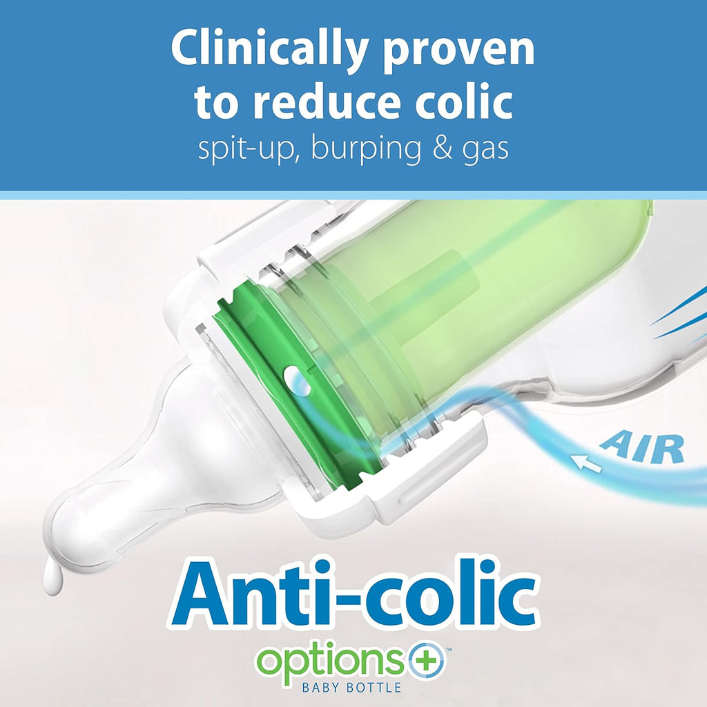 Dr. Brown's Natural Flow Anti-Colic Options+ Biberón estrecho,...