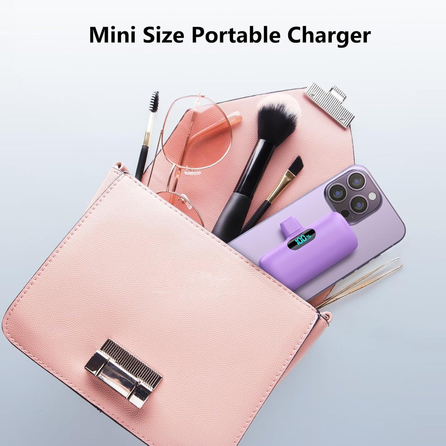 Paquete de 2 cargadores portátiles pequeños para iPhone 17\/16\/15...