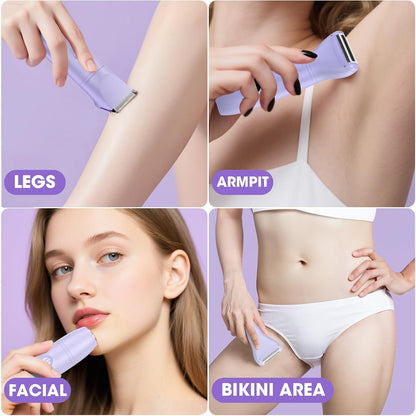 Dumite Maquinillas de afeitar eléctricas para mujer, kit de depilac...