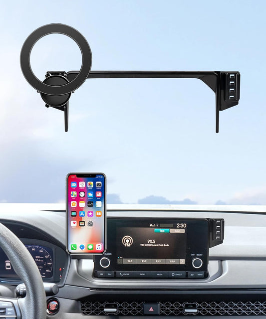 Soporte de teléfono para automóvil Honda Accord 2023-2026, accesorios de clip fijo de pantalla de 7/9 pulgadas, soporte de teléfono de rotación de 360° compatible con MagSafe, soporte para