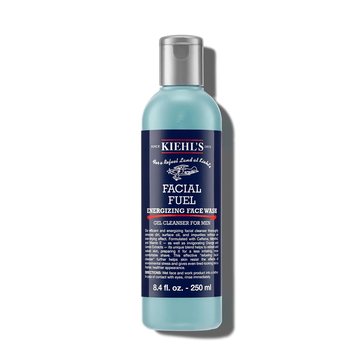 Kiehl's Limpiador facial Facial Fuel, gel refrescante y vigoriz...