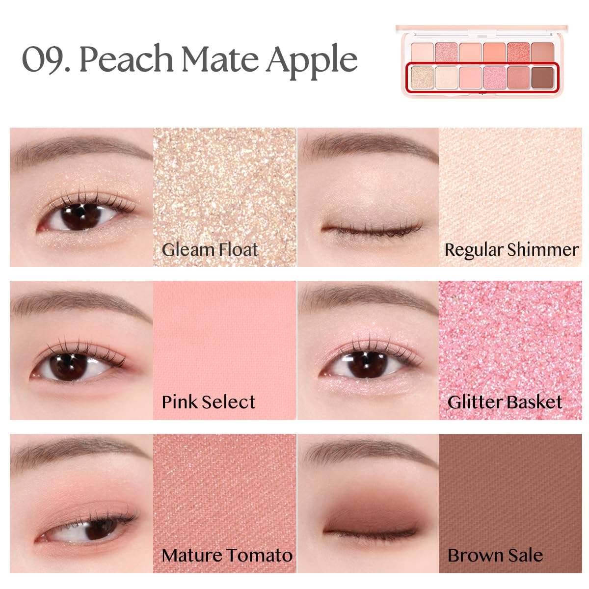 CLIO PRO EYE PALETTE AIR (09 MELOCOTÓN MATE MANZANA)