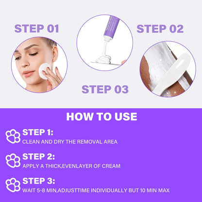 Kit de crema depilatoria facial para mujeres \u2013 Crema depilator...