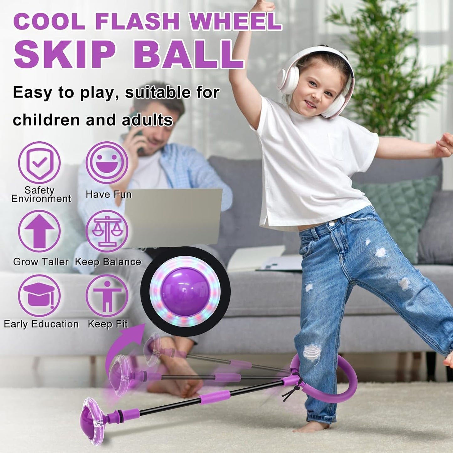 Hewog Bola de Salto para Niños, Juguetes Deportivos de Fitness con...
