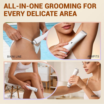 Dermave - Afeitadora de bikini IPX7 impermeable e indolora para bel...